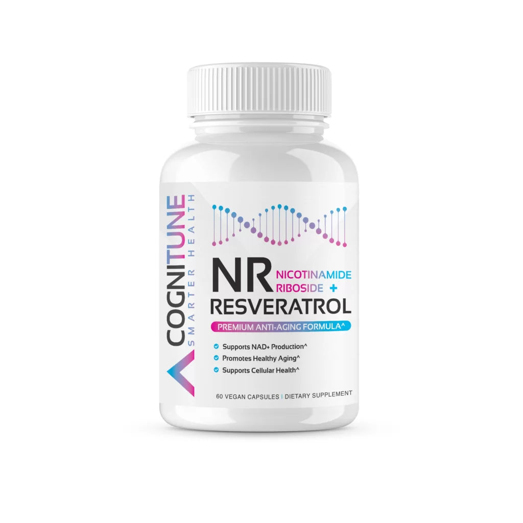 NR + Resveratrol Supplement - Increase NAD+, DNA & Cellular Health, Longevity, Vitality