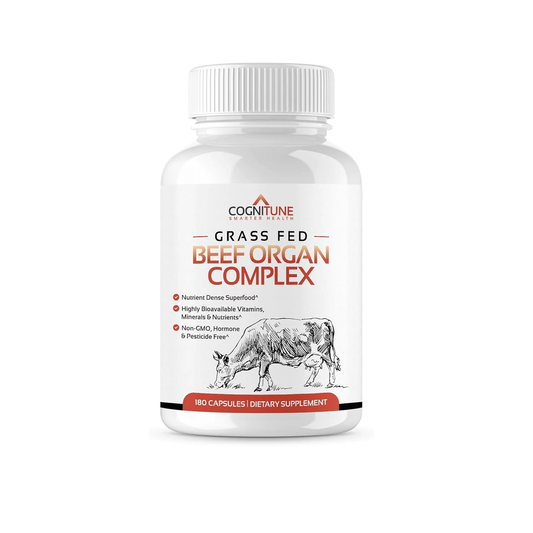 Grass Fed Beef Organ Complex, Liver, Heart, Kidney, Pancreas & Spleen Organ Meat Supplement, 3000mg, 30 servings