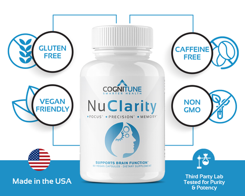 NuClarity Nootropic Brain Supplement, 60 Capsules