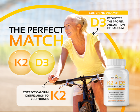 Vitamin K2 + D3, Supports Heart, Bone & Immune System Health, 60-Day Supply