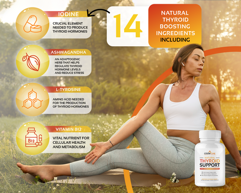 Complete Thyroid Support Supplement -  Boost Metabolism, Energy & Focus, 60 Capsules