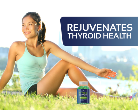 Thyroid Support Gummies - Natural Apple Flavor, Non-GMO, Vegan, Gluten-Free, 60 Count