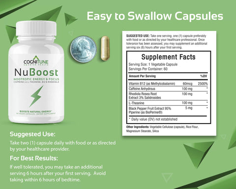 NuBoost Energy Booster, 60 Capsules