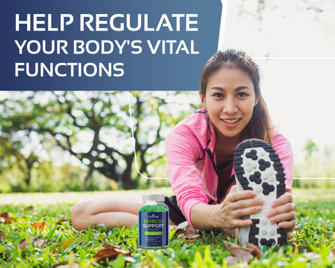 Thyroid Support Gummies - Natural Apple Flavor, Non-GMO, Vegan, Gluten-Free, 60 Count