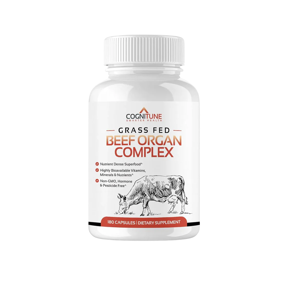 Grass Fed Beef Organ Complex, Liver, Heart, Kidney, Pancreas & Spleen Organ Meat Supplement, 3000mg, 30 servings