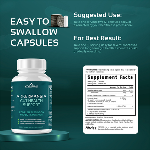 Akkermansia Probiotic & Prebiotic Gut Health Supplement