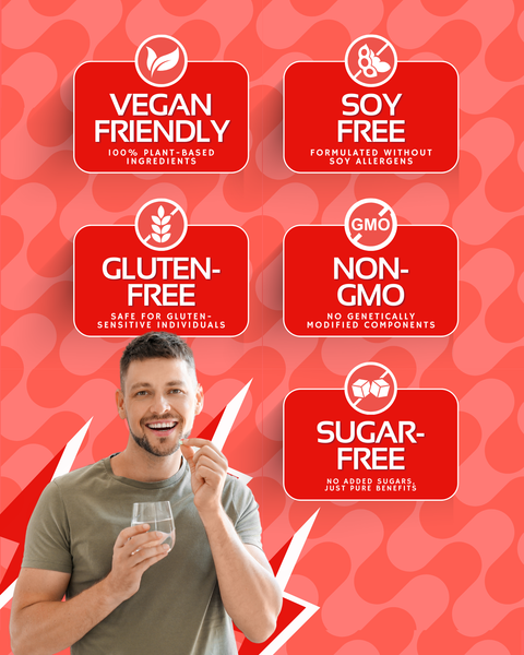 NuBoost Nootropic Energy Supplement - Boost Energy & Focus, Natural Mental Energy Capsules, 2 Month Supply