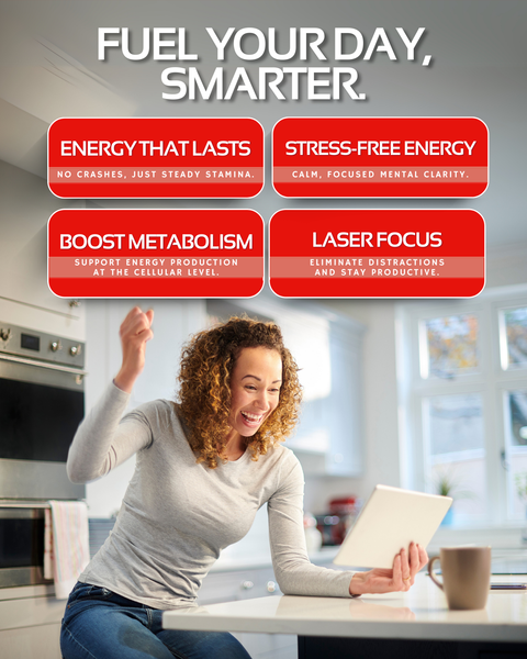 NuBoost Nootropic Energy Supplement - Boost Energy & Focus, Natural Mental Energy Capsules, 2 Month Supply