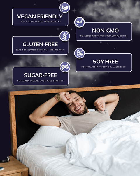 NuRest Herbal Sleep Aid - Naturally Fall Asleep Faster & Stay Asleep Longer, 60 Capsules