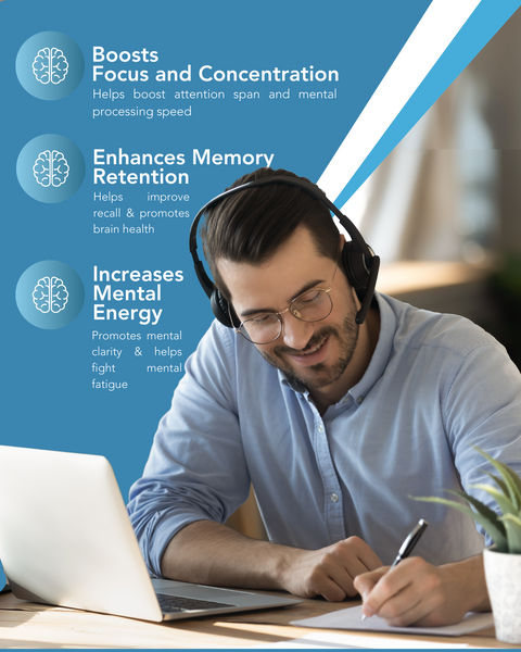 NuClarity Nootropic Brain Supplement - Enhance Mental Clarity, Memory, Focus, 60 Capsules