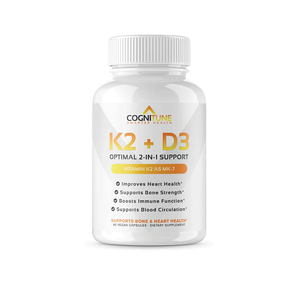 Vitamin K2 + D3, Supports Heart, Bone & Immune System Health, 60-Day Supply
