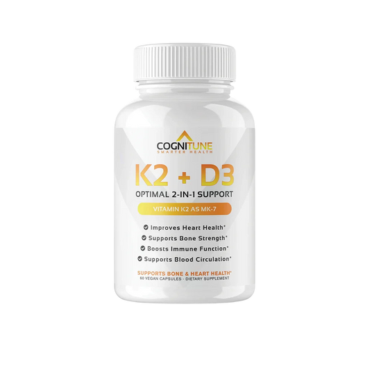 Vitamin K2 + D3, Supports Heart, Bone & Immune System Health, 60-Day Supply