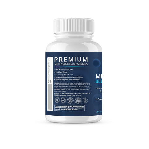 Methylene Blue Capsules — 5-in-1 Nootropic with NAC, CoQ10 & Alpha Lipoic Acid, 60 Capsules